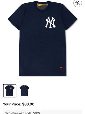 Aviator Nation NY Yankees fans Navy Logo Tee